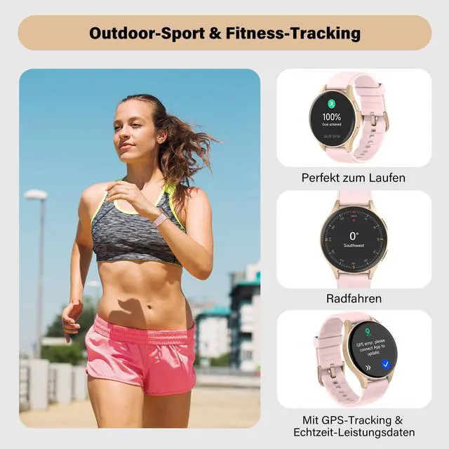 Alt view image 5 of 6 - Smart Watch for Women, Built-in Alexa, GPS, HRV, VO2 Max, Blood Oxygen, Sleep & Stress Monitor, Compass, Altimeter, 1.32" AMOLED, Fitness & Womens Health, Waterproof, iPhone Compatible, Notification
