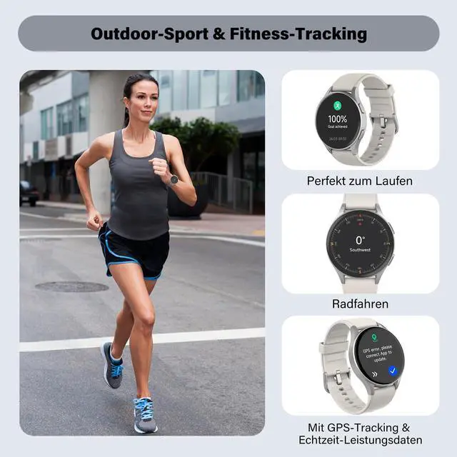 Alt view image 5 of 6 - Smart Watch for Women, Built-in Alexa, GPS, HRV, VO2 Max, Blood Oxygen, Sleep & Stress Monitor, BT Calling, Compass, Altimeter, 1.32" AMOLED, Fitness & Womens Health, Waterproof, iPhone Compatible