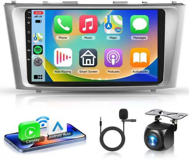 Main image of 8 Core 6G+128G Android 15 Car Stereo for Toyota Camry 2006-2011 with Wireless Carplay Android Auto, 9" IPS Touch Screen Radio, GPS Navi, 5G WiFi, Bluetooth 5.0, SWC, EQ, DSP+Backup Camera