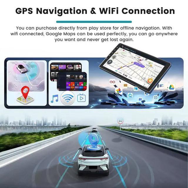 Alt view image 4 of 6 - Car Radio Stereo for Chevrolet Aveo 2006-2012 Built in Carplay/Android Auto, 9 inch IPS Touch Screen Head Unit Radio with DSP BT GPS FM RDS WiFi 2G RAM 64G ROM
