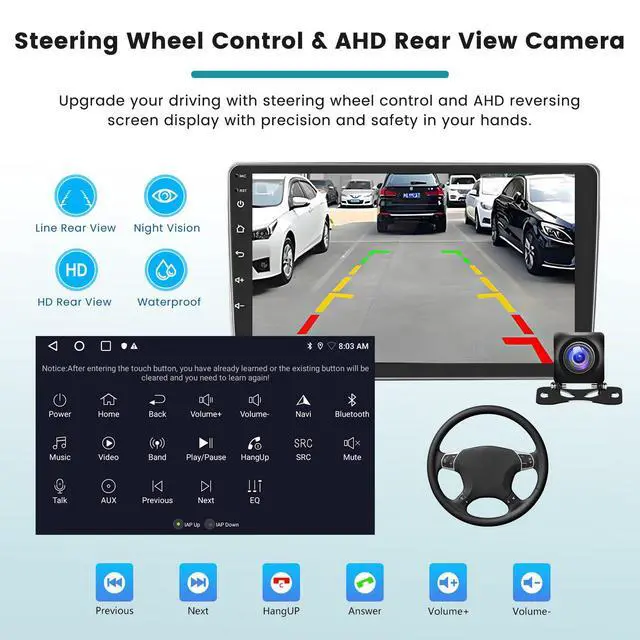 Alt view image 5 of 6 - Car Radio Stereo for Chevrolet Aveo 2006-2012 Built in Carplay/Android Auto, 9 inch IPS Touch Screen Head Unit Radio with DSP BT GPS FM RDS WiFi 2G RAM 64G ROM