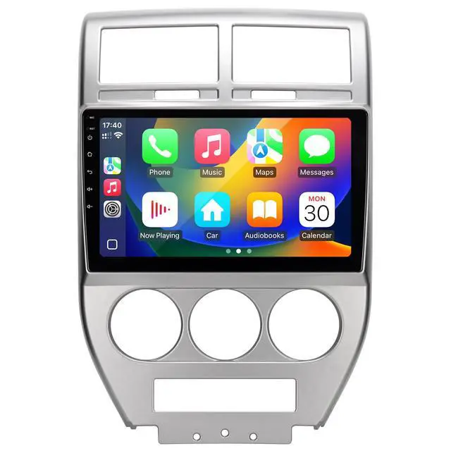 Main image of for Jeep Patriot Compass Radio Compatible with Wirelessly Carplay Android Auto Upgrade Car Stereo Bluetooth Navigation Touchscreen GPS FM WiFi Media Player Backup Camera Head Unit (2007-2009)