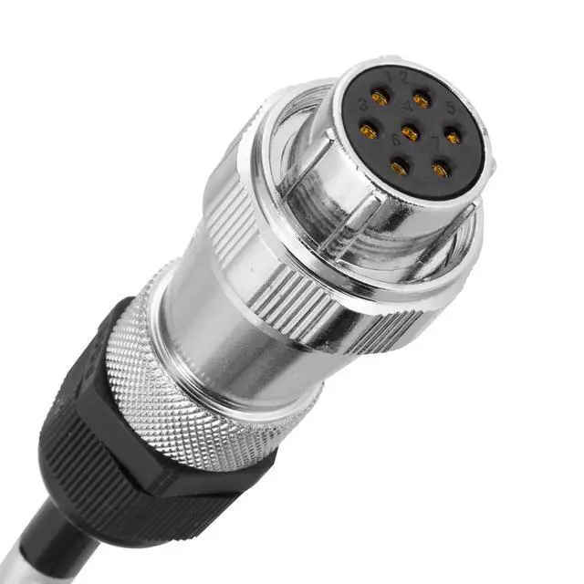 Alt view image 2 of 6 - Heavy Duty Vehicle Coil Trailer Cable with 4 Channel 4 PIN AV Connector Disconnect Kit for Truck Caravan Motor Home Backup Security Camera Monitor System
