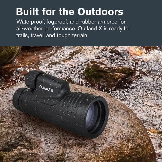 Alt view image 4 of 6 - Outland X 10x50 Monocular Includes Smartphone Adapter Large 50mm Objective Lens Multi-Coated Optics BaK-4 Prism Waterproof & Fogproof Tripod Adaptable Belt Case Included