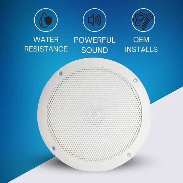 Alt view image 4 of 6 - ECO50-4W Waterproof Marine Speakers - RV, Camper, Boat, Wall and Floor Outdoor Speakers