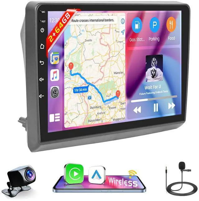Main image of Car Radio for Toyota 4Runner 2003-2009/Tundra 2003-2006/Sequoia 2003-2007, Android 15 Car Stereo Wireless Carplay, 9 inch Touch Screen for Bluetooth Radio Android Auto WiFi GPS 2G RAM 64G ROM