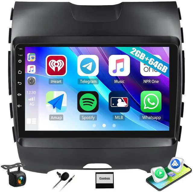 Main image of 2G+64G Car Radio for Ford Edge 2015-2018 with Wireless CarPlay Andriod Auto Android 13 Head Unit 9" Touch Screen Car Stereo with GPS Navigation WiFi Bluetooth FM RDS Radio HD Backup Camera
