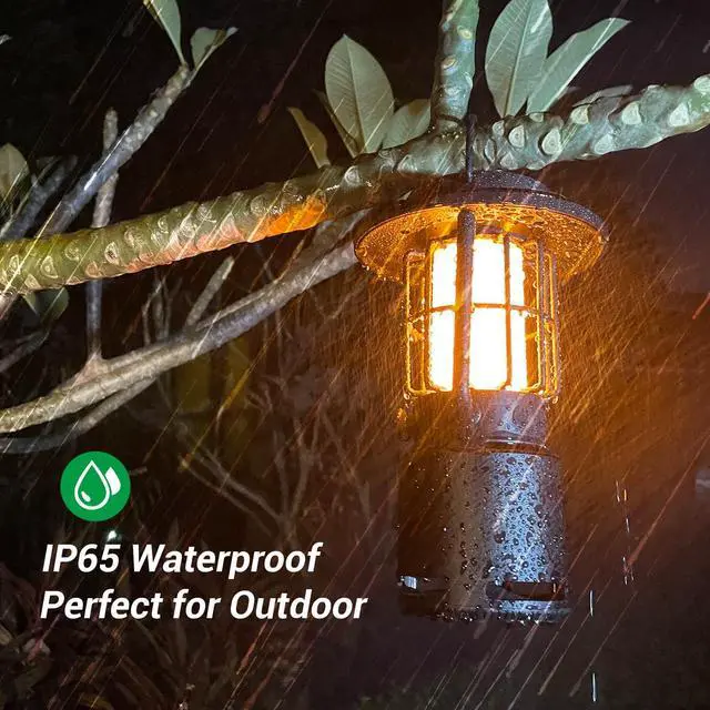 Alt view image 5 of 6 - Outdoor Bluetooth Speaker, IP65 Waterproof Wireless Speaker with 3 Lights Modes, Outdoor Camping Portable Speaker Gift for Men Emergency, Hiking, Party (2 Pack)
