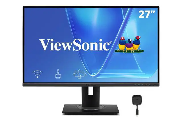 Alt view image 2 of 6 - VG2748N 27 Inch 1080p Monitor, IPS Display with Wireless Casting and AirPlay for Smooth Home and Office Productivity, Advanced Ergonomics, USB-C, USB Hub, DisplayPort, and HDMI Inputs