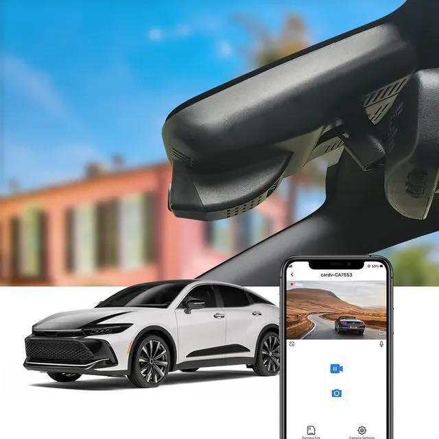 Main image of 4K Dash Cam Suitable for Toyota Crown 2023 2024 2025 XLE Limited Platinum (16th Gen), OEM Factory Look, UHD 2160P Video, Built-in WiFi & APP, Loop Recording, G-Sensor, Plug & Play, 64GB Card