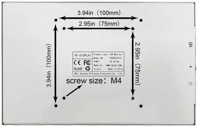 Alt view image 6 of 6 - 10.1 Inch White LCD Monitor 1280x800 IPS PC Case Screen Monitoring GPU CPU RAM Data,as Secondary Display for PC Case Computer Laptop