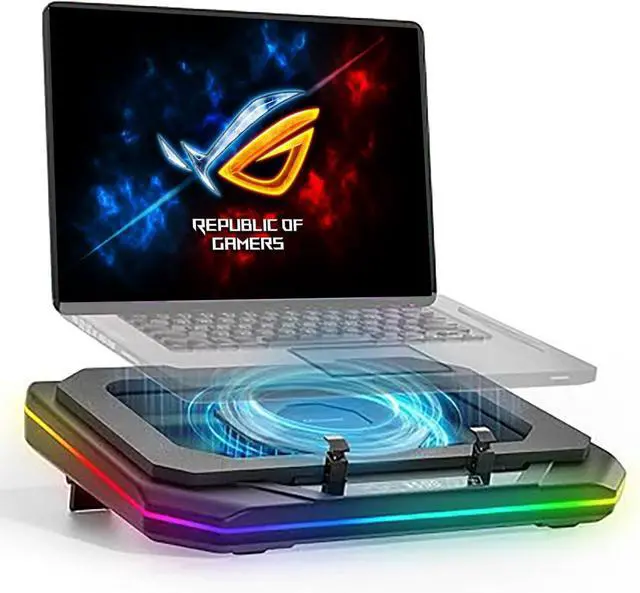 Main image of Cooling Pad for Asus ROG Strix G18 G16 G17 G15 Strix Scar 18 16 17 15 Gaming Laptop, It is a Well Deserved Heat Dissipation Monster,Cooler with Powerful Turbo Fan Can Fast Cooling,6 RGB Light Mode