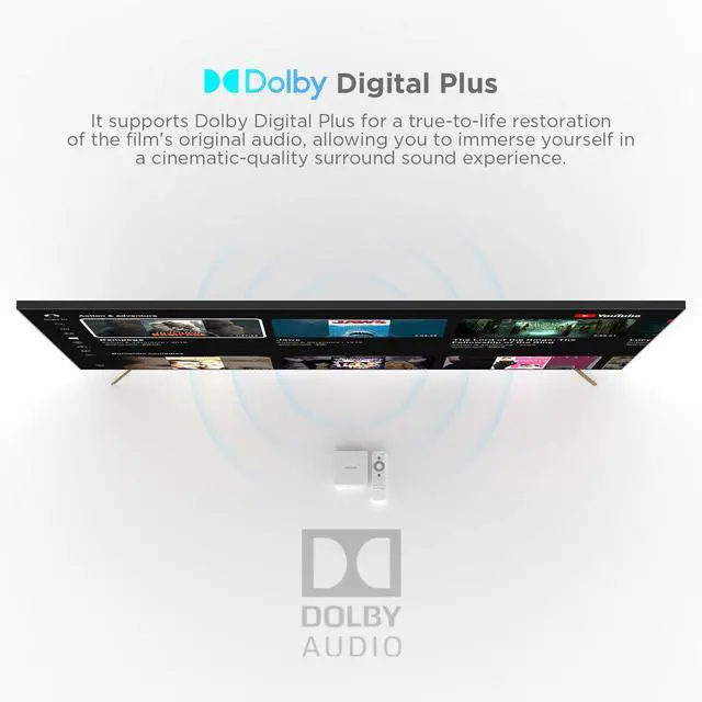 Alt view image 2 of 6 - Android 11.0 TV Box, KP1 Google Certified TV Box(4K) 2GB RAM 32GB ROM with Voice Search- Support Chromecast and Dolby Audio, Bluetooth5.0 Smart Box 2024(White)