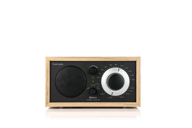 Alt view image 3 of 6 - Model One Bluetooth AM/FM Radio (Oak/Black/Black)