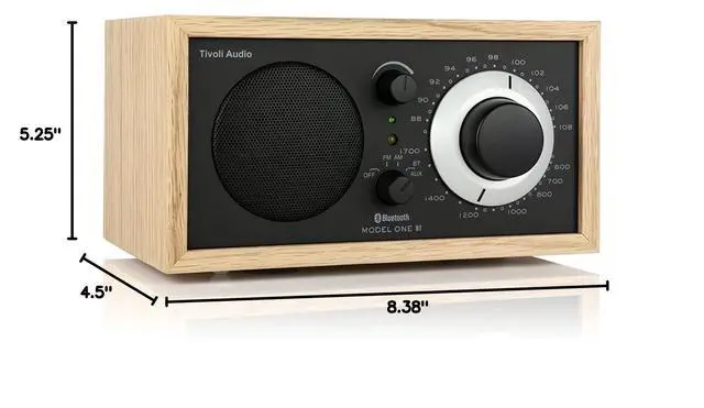 Alt view image 6 of 6 - Model One Bluetooth AM/FM Radio (Oak/Black/Black)