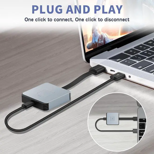 Alt view image 2 of 6 - Wireless HDMI Transmitter and Receiver - Plug & Play 2.4/5GHz Streaming Video/Audio from Laptop, PC to HDTV/Projector/Monitor