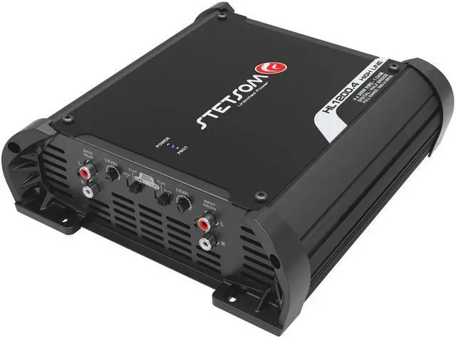 Alt view image 4 of 6 - HL 1200.4 1 Ohm Multichannel Stereo Car Audio Amplifier, HL1200.4 1.2K Watts RMS, 4 Channel, 1 Stable Full Range HD Sound Quality MD Crossover HPF LPF Bass Boost Front Rear Bridge