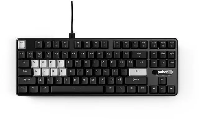 Main image of Pulsar PCMK 2 HE TKL Hall Effect Magnetic Gaming Keyboard, Rapid Trigger, Adjustable Actuation Magnetic Switch, 8k Polling, Ultra-Low Latency, RGB Lighting, Hot-Swap, Double Shot PBT Keycaps (Black)