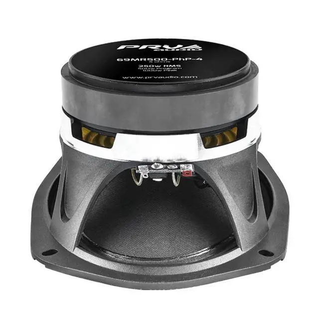 Alt view image 3 of 6 - 6x9 Inch Midrange Speaker 69MR500-PhP-4 500 Watts Program Power, 4 Ohm, 1.5 in Voice Coil, 250 Watts RMS Pro Car Audio Loudspeaker (Single)