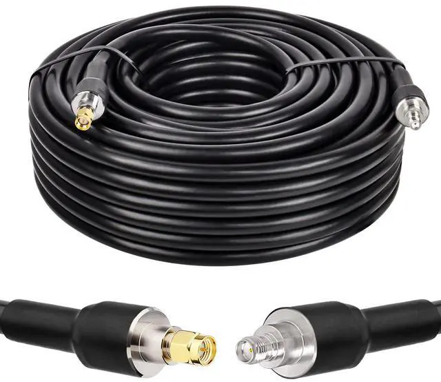 Main image of SMA Cable 100FT, KMR400 SMA Male to SMA Female Cable Low-Loss SMA Extension Cable KMR400 Coax Cable for 3G 4G LTE, 5G Modems/Routers, Ham, ADS-B, SDR Equipment & GPS (Not for TV)