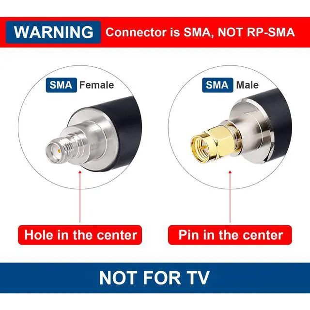Alt view image 2 of 6 - SMA Cable 100FT, KMR400 SMA Male to SMA Female Cable Low-Loss SMA Extension Cable KMR400 Coax Cable for 3G 4G LTE, 5G Modems/Routers, Ham, ADS-B, SDR Equipment & GPS (Not for TV)