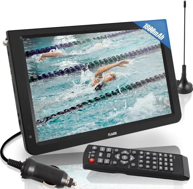Main image of 12inch Portable TV,Battery Powered TV with ATSC/HDMI/USB/SD Card/AV Input,Mini Television with Control &TV Stand for Camping,Car,Travel,Emergency