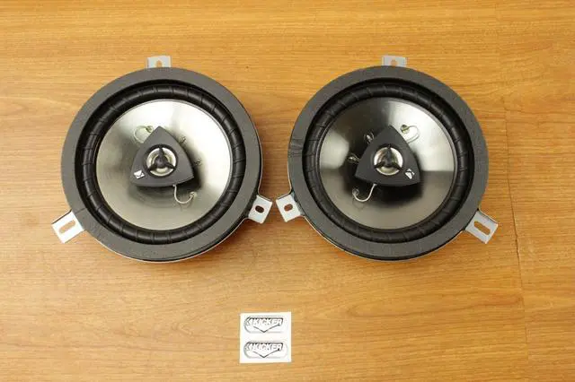 Alt view image 2 of 6 - Chrysler Jeep Dodge 6.5inch Kicker Speaker Upgrade Set of 2 OEM