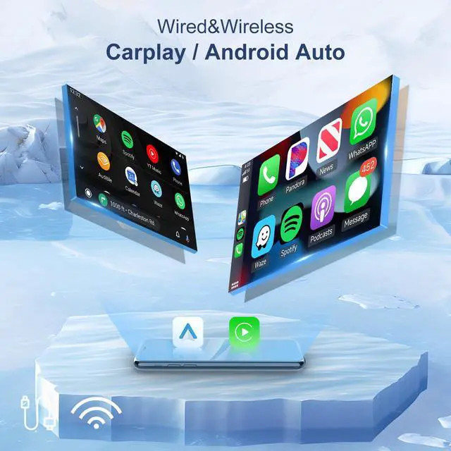 Alt view image 3 of 6 - 2+64G for Honda Civic 2001-2005 Car Radio Android 13 Wireless Carplay/Android Auto Car Stereo 9Inch Touch Screen GPS Navigation WiFi Bluetooth FM/RDS Mirror Link SWC Backup Camera