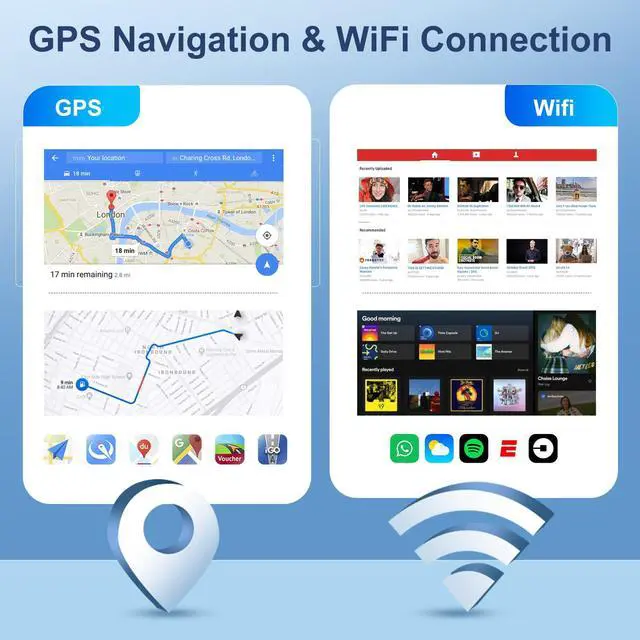 Alt view image 4 of 6 - 2+64G for Honda Civic 2001-2005 Car Radio Android 13 Wireless Carplay/Android Auto Car Stereo 9Inch Touch Screen GPS Navigation WiFi Bluetooth FM/RDS Mirror Link SWC Backup Camera