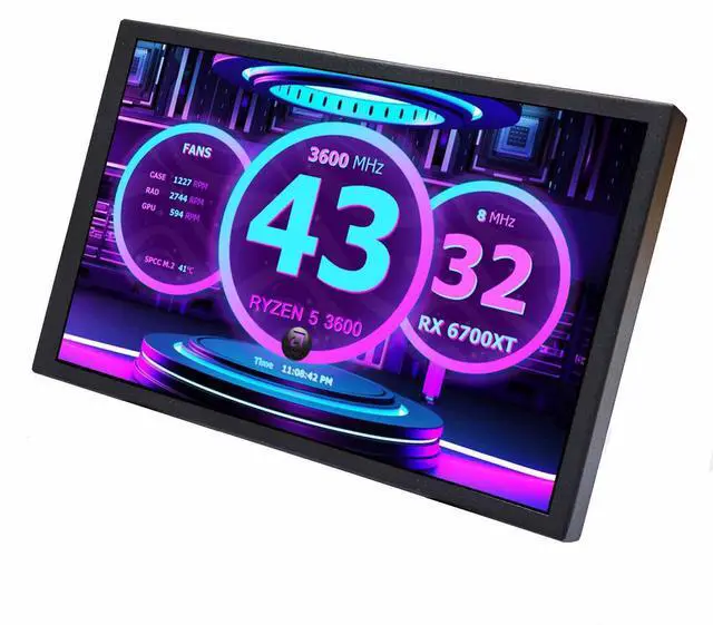 Main image of 8 Inch Small Mini LCD Monitor 1280x800 IPS Screen Display for PC Case DIY Building/Laptop/Computer with Mini H/D Video Input