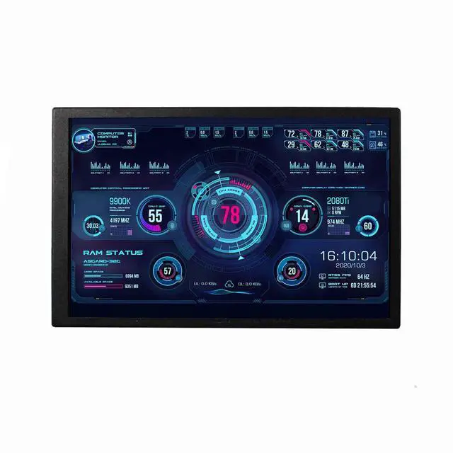 Alt view image 2 of 6 - 8 Inch Small Mini LCD Monitor 1280x800 IPS Screen Display for PC Case DIY Building/Laptop/Computer with Mini H/D Video Input