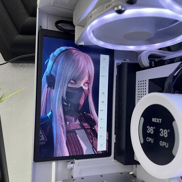 Alt view image 3 of 6 - 8 Inch Small Mini LCD Monitor 1280x800 IPS Screen Display for PC Case DIY Building/Laptop/Computer with Mini H/D Video Input