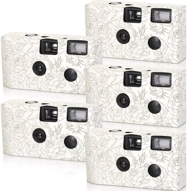 Main image of 5 Pcs Disposable Camera for Wedding Bulk, Color Film Single Use Camera Bulk with Flash 35 mm One Time for Gathering Wedding Travel Anniversary Honeymoon(Rose)