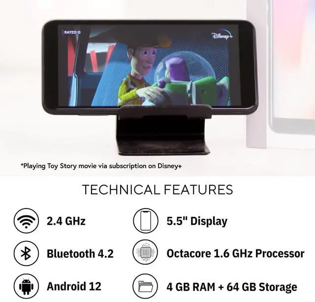 Alt view image 2 of 6 - Play Pro-64GB Android 12 Smartplayer (not a Smartphone), Mp3 Player w/Bluetooth & Wi-Fi, Spotify Music Player/Mp4 Player & More, Kids' Safe Device w/Parental Controls