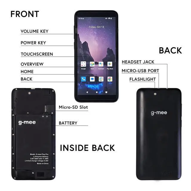 Alt view image 3 of 6 - Play Pro-64GB Android 12 Smartplayer (not a Smartphone), Mp3 Player w/Bluetooth & Wi-Fi, Spotify Music Player/Mp4 Player & More, Kids' Safe Device w/Parental Controls
