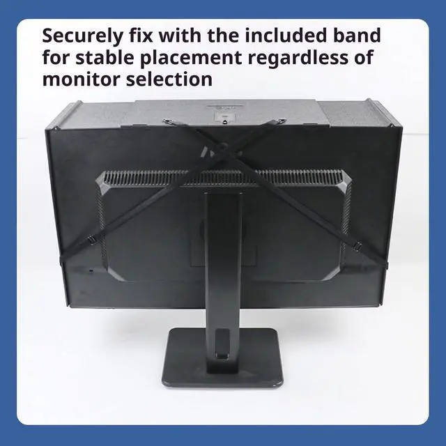 Alt view image 5 of 6 - 17-27 Inch Monitor Hood | Computer Screen Shade | Anti-Glare Monitor Cover | Sun Blocker | Privacy Screen Protector Side View