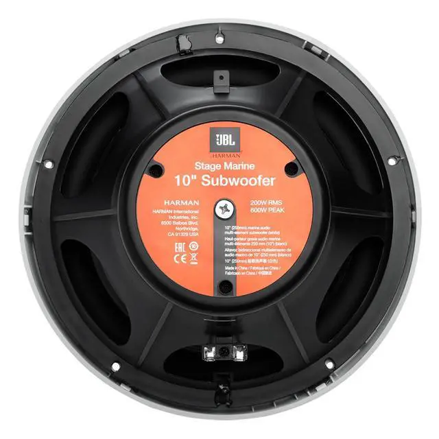 Alt view image 4 of 4 - 10" (250mm) Marine Audio Multi-Element subwoofer 200W (White)