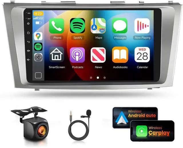 Main image of 2G+64G Car Radio for Toyota Camry 2006-2011 Stereo 9 inch HD IPS Touch Screen Android Head Unit Built-in DSP Wireless CarPlay Android Auto Bluetooth GPS WiFi DVR SWC Backup Camera
