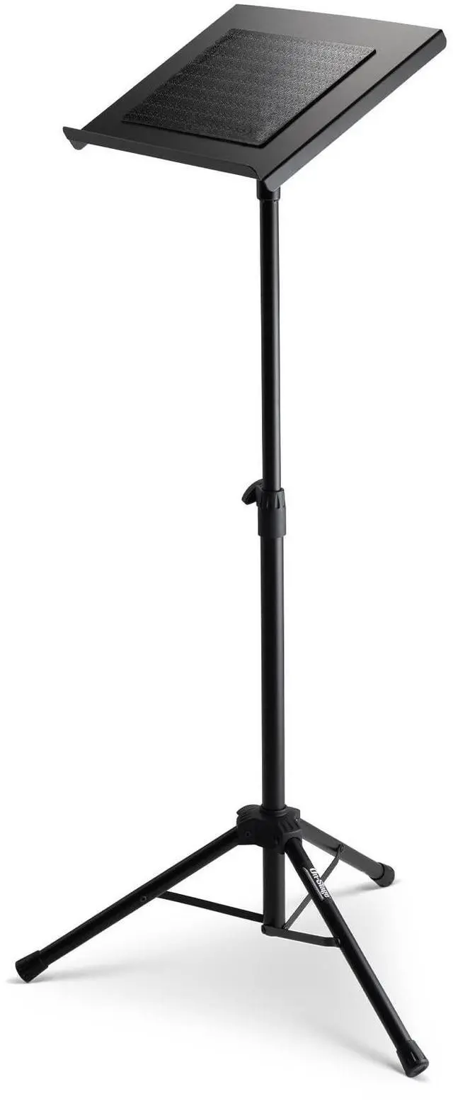 Main image of On-Stage LPT7000 Deluxe Laptop Stand, Adjustable Height and Tilt, Metal Construction, Black, Foldable