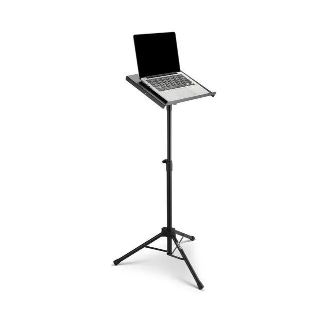 Alt view image 4 of 6 - On-Stage LPT7000 Deluxe Laptop Stand, Adjustable Height and Tilt, Metal Construction, Black, Foldable