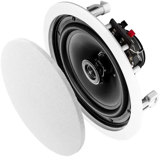 Main image of 8" in-Ceiling Speakers Pair, 140W 2-Way Flush Mount Ceiling Speakers with Pivoting Tweeter & Paintable Grille for Home Theater and Whole House Audio, ICE800