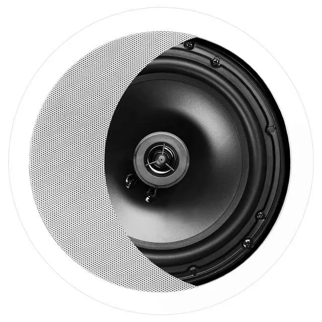 Alt view image 2 of 5 - 8" in-Ceiling Speakers Pair, 140W 2-Way Flush Mount Ceiling Speakers with Pivoting Tweeter & Paintable Grille for Home Theater and Whole House Audio, ICE800