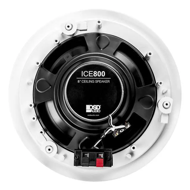 Alt view image 4 of 5 - 8" in-Ceiling Speakers Pair, 140W 2-Way Flush Mount Ceiling Speakers with Pivoting Tweeter & Paintable Grille for Home Theater and Whole House Audio, ICE800