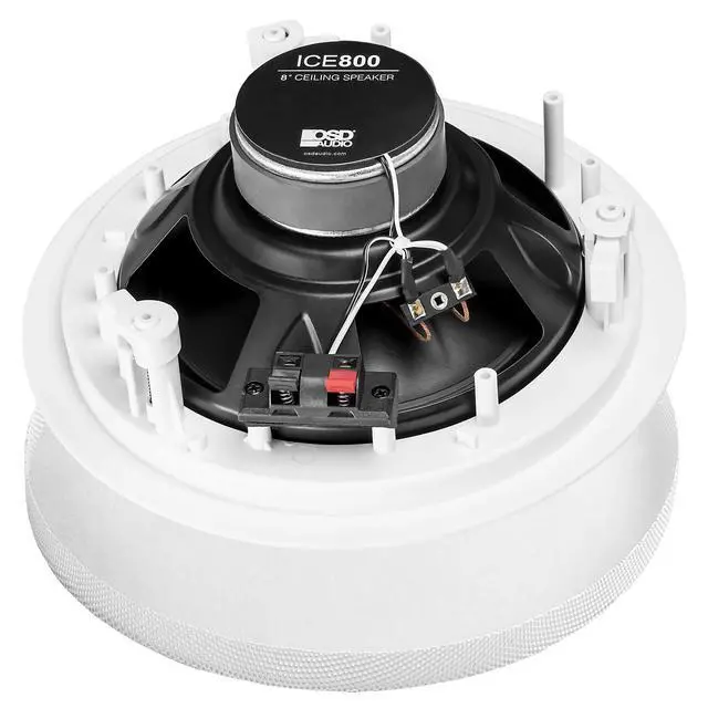 Alt view image 5 of 5 - 8" in-Ceiling Speakers Pair, 140W 2-Way Flush Mount Ceiling Speakers with Pivoting Tweeter & Paintable Grille for Home Theater and Whole House Audio, ICE800