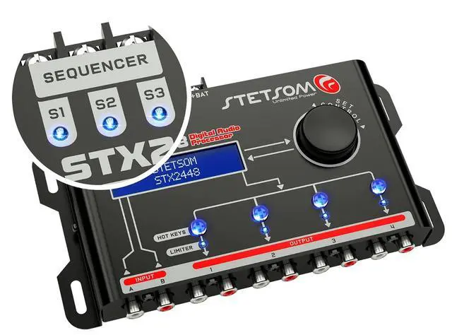 Alt view image 2 of 6 - STX 2448 DSP PRO - Digital Signal Processor, DSP PRO, Equalizer, High Precision Crossover, Filters, Limiter, Digital Audio Processor 2.4, 2 inputs & 4 outputs