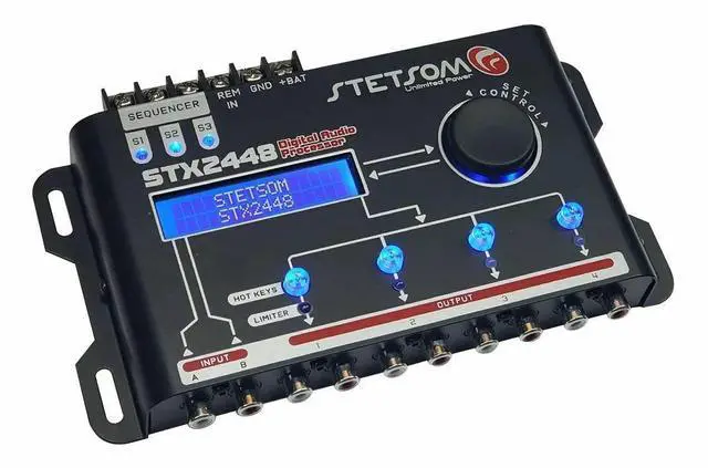 Alt view image 6 of 6 - STX 2448 DSP PRO - Digital Signal Processor, DSP PRO, Equalizer, High Precision Crossover, Filters, Limiter, Digital Audio Processor 2.4, 2 inputs & 4 outputs