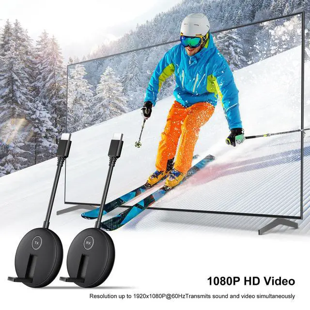 Alt view image 4 of 6 - Wireless HDMI Transmitter and Receiver Kit. HDMI Wireless Extender Supports 2.4/5GHz Frequencies for Streaming of Video and Audio from Devices Such As Laptops, Cable Boxes, Cameras to Your Monitor/TV