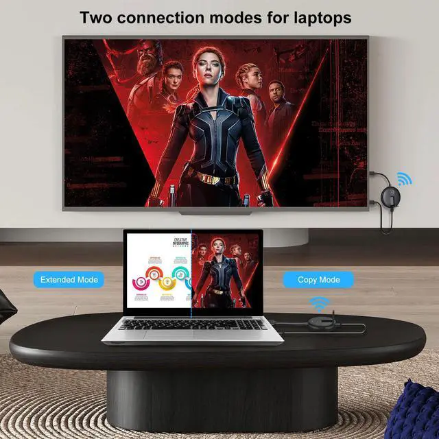 Alt view image 6 of 6 - Wireless HDMI Transmitter and Receiver Kit. HDMI Wireless Extender Supports 2.4/5GHz Frequencies for Streaming of Video and Audio from Devices Such As Laptops, Cable Boxes, Cameras to Your Monitor/TV