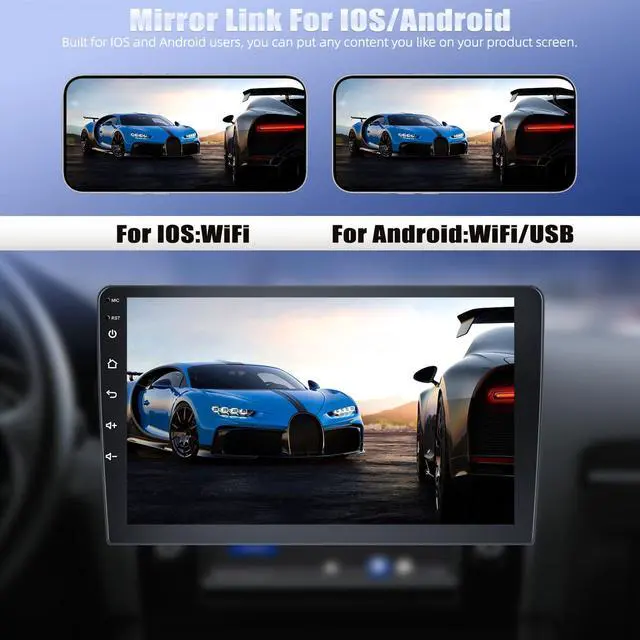 Alt view image 4 of 6 - 4 Core+64G Car Stereo Radio for Honda Civic 2006-2011 with Wireless Carplay Android Auto,10.1" Android 15 Touchscreen Car Radio with WiFi GPS Mirror Link Bluetooth EQ FM RDS SWC + Backup Camera
