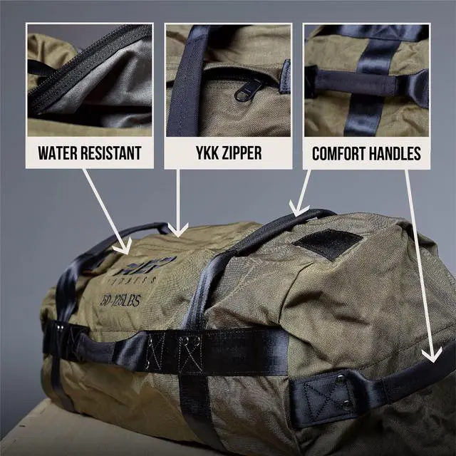Alt view image 3 of 6 - Fitness Adjustable Sandbag 1000D Cordura 5-200 Lbs 7 Reinforced Handles Water-Resistant Quick-Dry Small XL Functional Strongman Training Workout Cross-Fit Weighted Bag Exercise Gym Heavy
